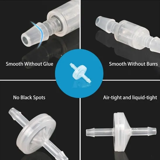 ANPTGHT One Way Check Valve is smooth and doesn't need glue or burrs and is liquid-tight.