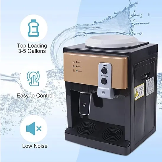 Features of the Shioucy Countertop Water Dispenser include easy to control, low noise, and top loading.