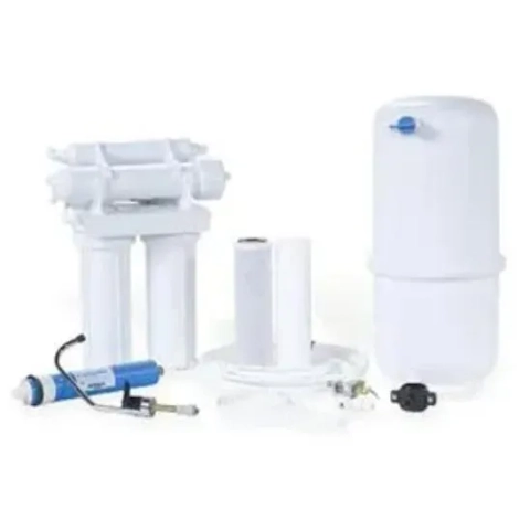 Filtration Station home RO drinking water purification system with white holding tank