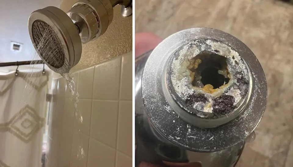 The fittings of the  AquaHomeGroup 20+3 Stage Filtered Shower Head became rusted.