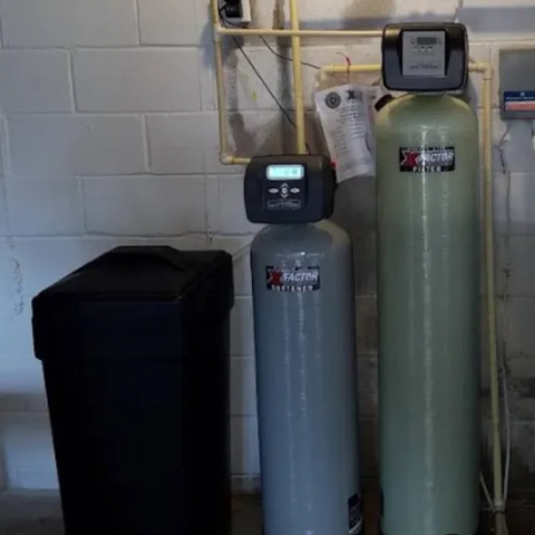 Five Star Plumbing Services installed X-Factor water softener and filter for residential water treatment