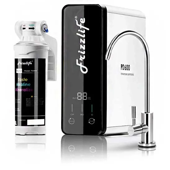  Frizzlife tankless reverse osmosis water filter under sink with alkaline filter