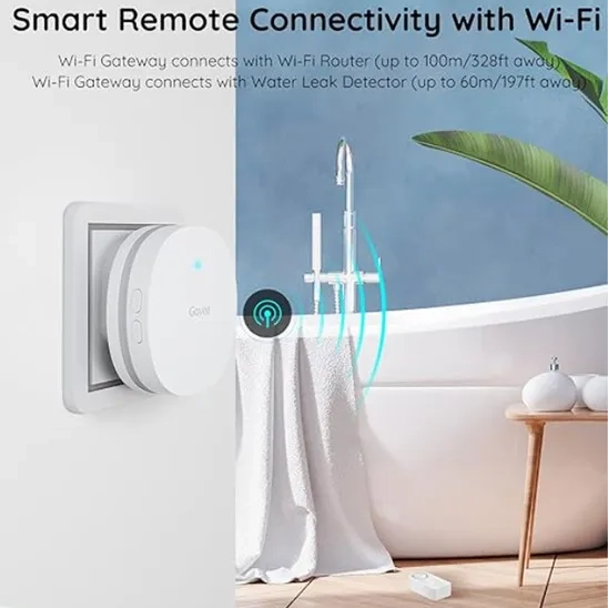 Govee WiFi Water Sensor 100dB Adjustable Audio Alarm and Smart App Alerts