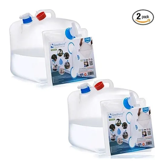  2-pack Gowithwind Collapsible Water Container Jug with Spigot.