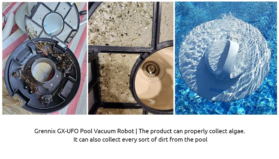 Grennix GX-UFO Pool Vacuum Robot The product can properly collect algae