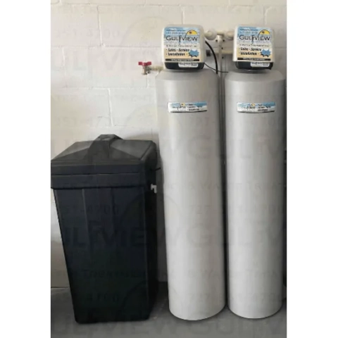 Gulfview Plumbing and Water Treatment residential water softener installation to eliminate hard water minerals
