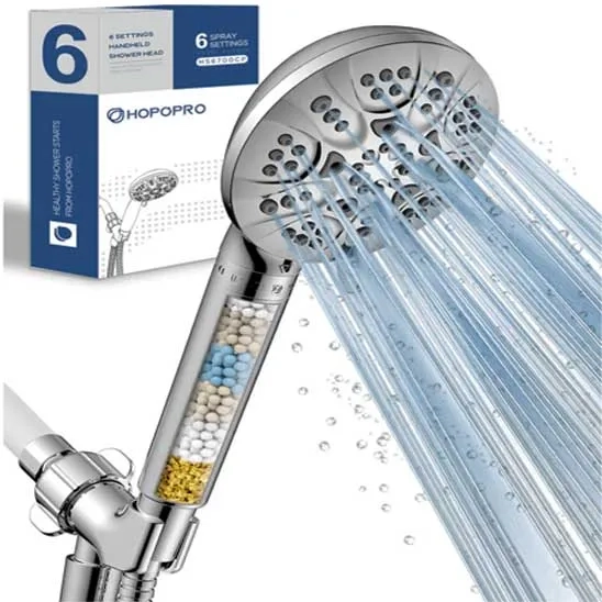 HOPOPRO 6-Mode High-Pressure Filtered Shower Head.