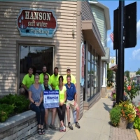 Team outside Hanson Soft Water Inc in Waukesha WI, specialists in water conditioning services.