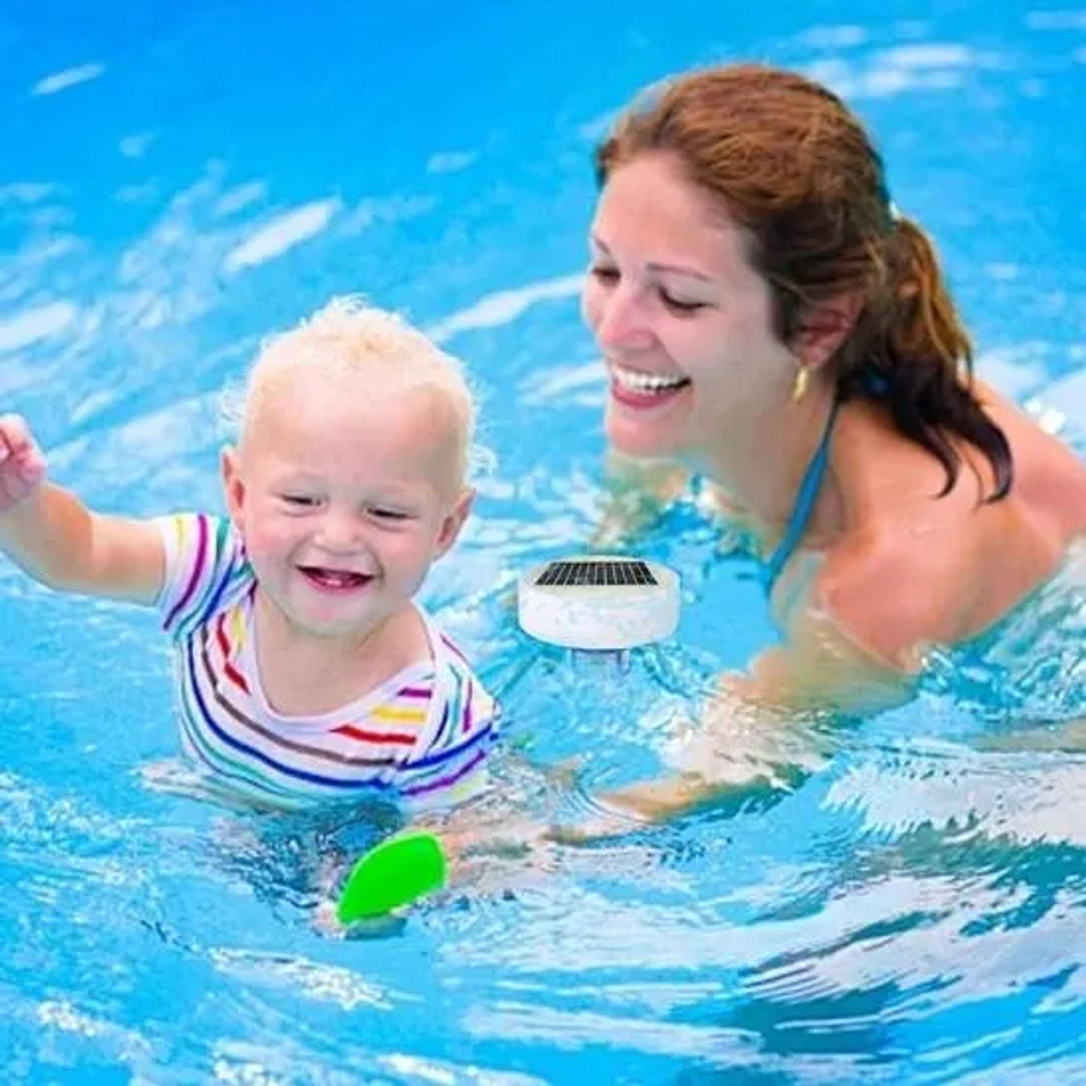 Hbbgdiy Solar Pool Ionizer with Brushes