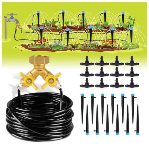 Hiraliy 50ft Drip Irrigation Kit