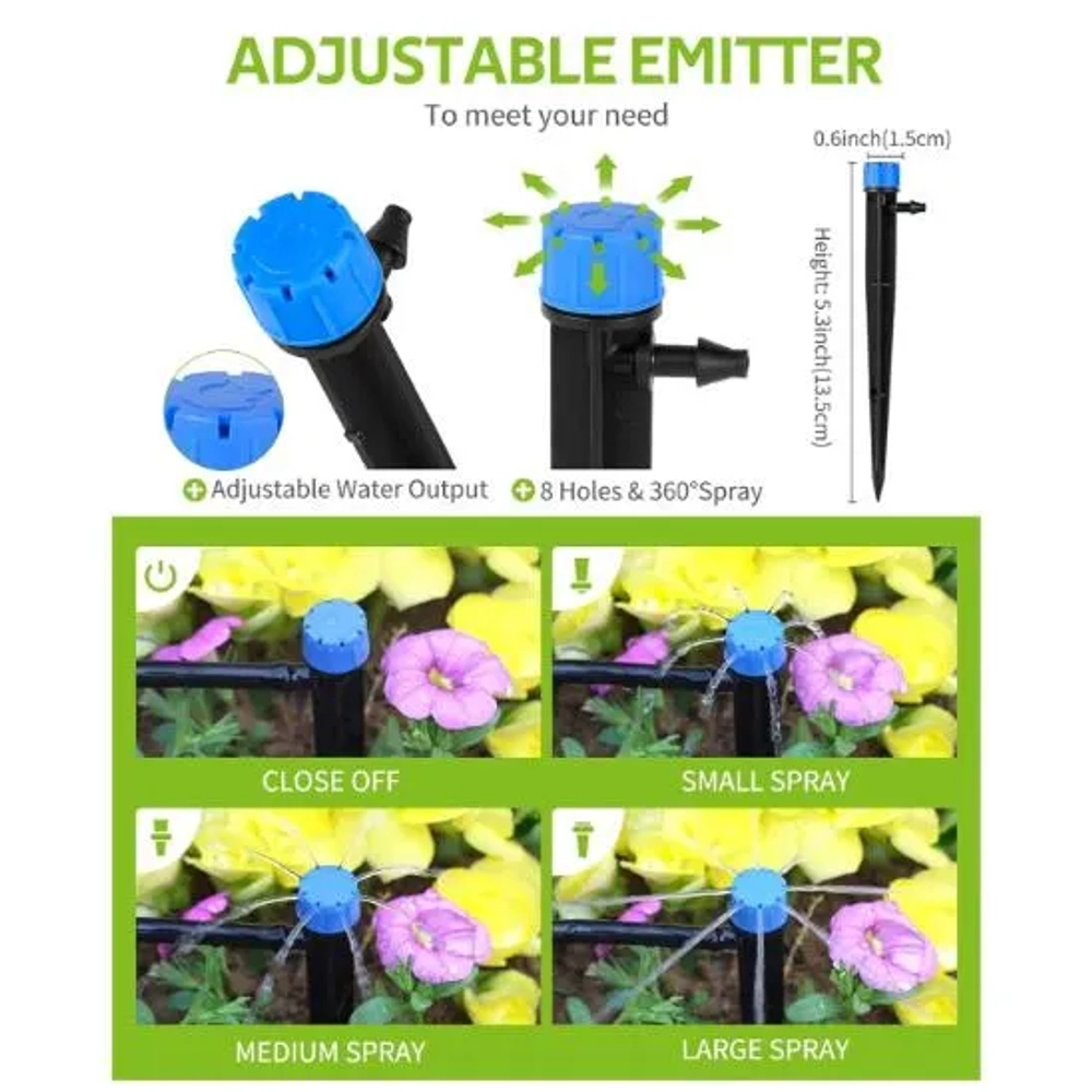 Hiraliy 50ft Drip Irrigation Kit