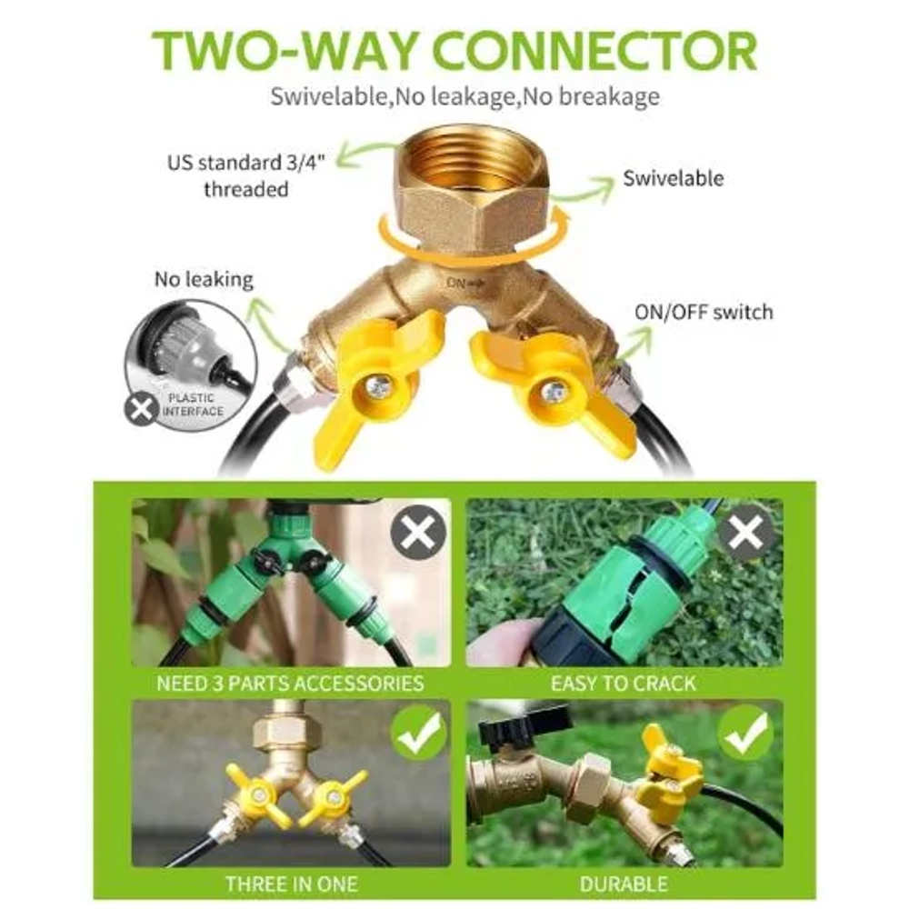 Hiraliy 50ft Drip Irrigation Kit