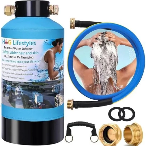 H&G lifestyles 2600 Gallons Portable Water Softener with Water Hose