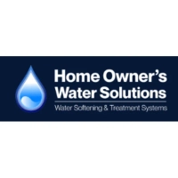Home Owner's Water Solutions logo with a water drop icon, specializing in water softening and treatment systems