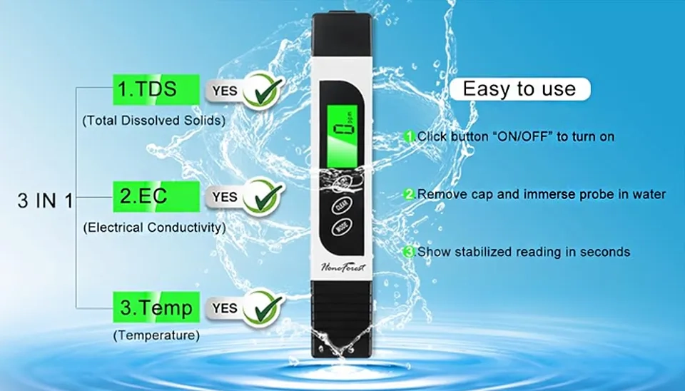 HoneForest TDS Meter-HFTDS-M7