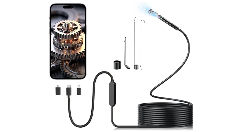 Hopefox Endoscope Inspection wireless Camera, with rigid cable supporting mobile phones