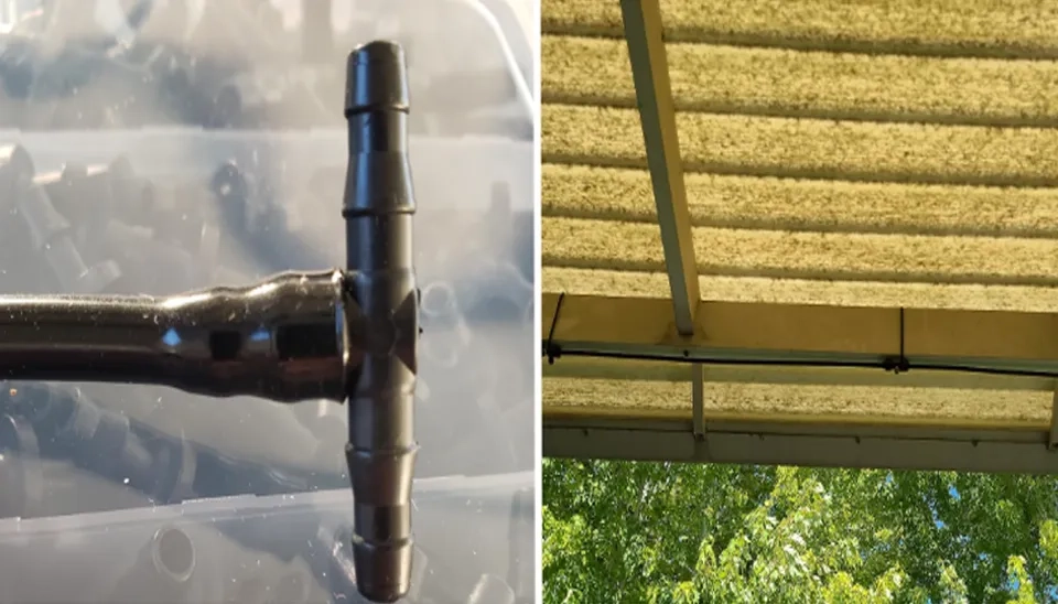 Hourleey 14 inch drip irrigation tubing connectors are easy to install (by using a proper heat gun (Left) great value and high quality (Right)