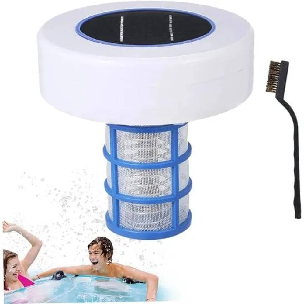 Hperu Solar Pool Ionizer with A Brush
