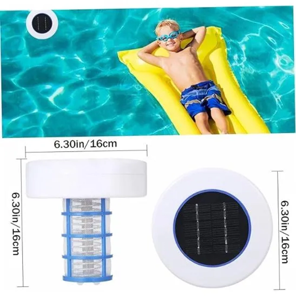 Hperu Solar Pool Ionizer with A Brush