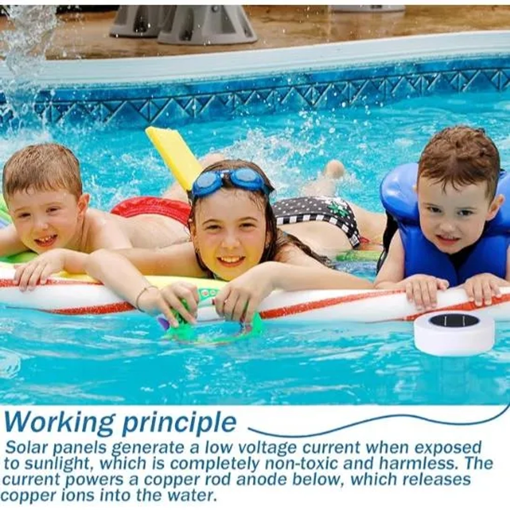 Hperu Solar Pool Ionizer with A Brush