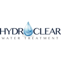 HydroClear Water Treatment logo in San Antonio, specialists in home water purification and softeners.