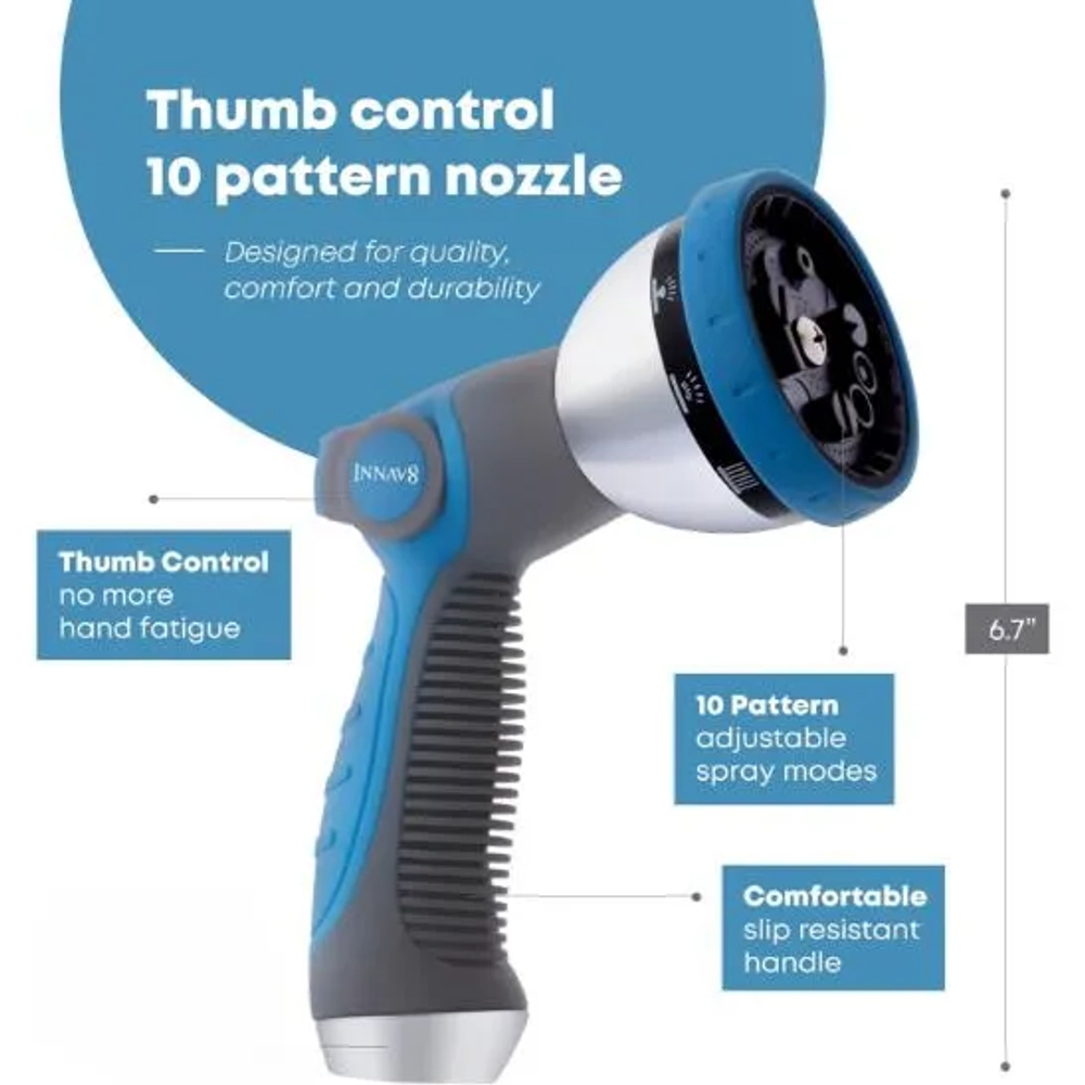 INNAV8 Heavy Duty Garden Hose Nozzle