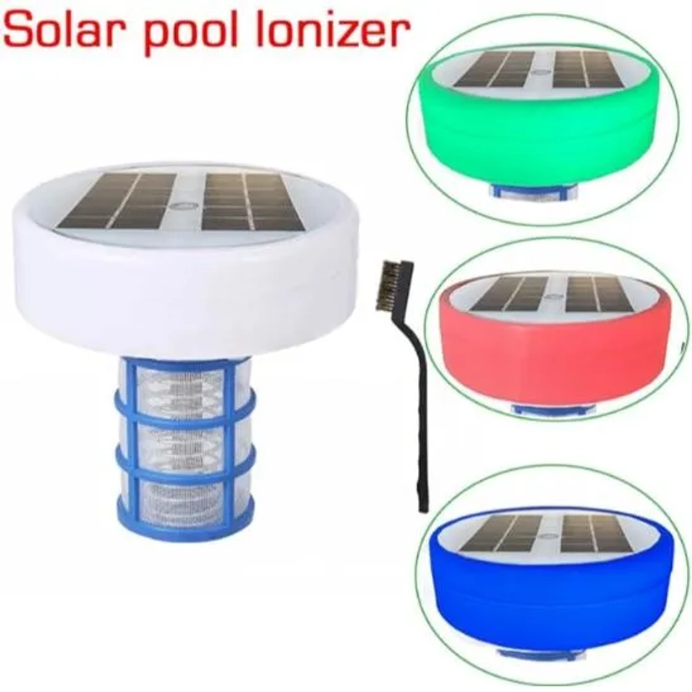IRUZJZC Solar Pool Ionizer With Multi-Colored LED Night Light