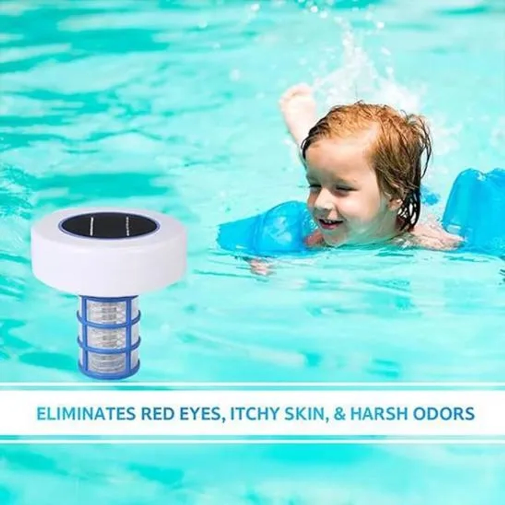 IRUZJZC Solar Pool Ionizer With Multi-Colored LED Night Light