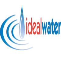 Logo for Ideal Water, a company specializing in water quality, purification, and filtration services.