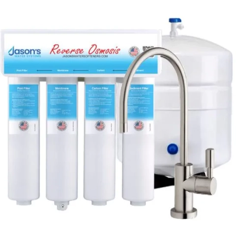 Jason’s Water Systems 4-stages Reverse Osmosis system with faucet and tank