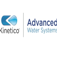 Official company logo for Kinetico Advanced Water Systems of Denver featuring the Kinetico droplet icon and blue brand typography
