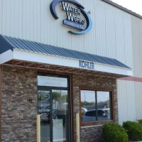Water Works Plumbing Co. storefront in Burlington, WI, offering expert plumbing and Kohler fixtures.