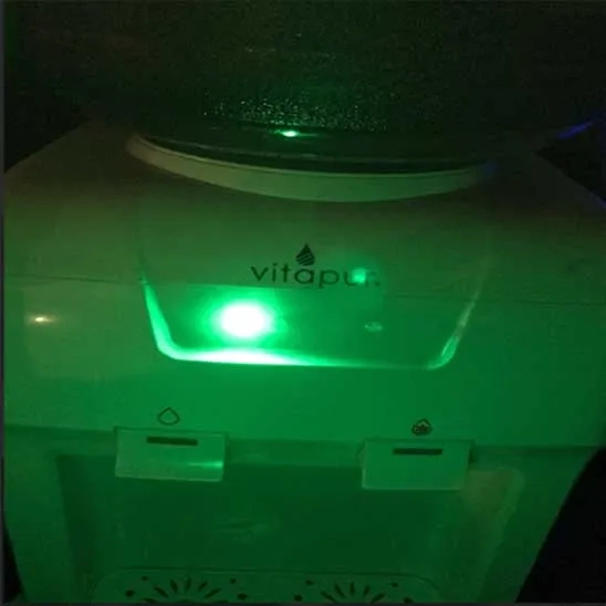 Green lights of the Vitapur Countertop Water Dispenser are too bright.