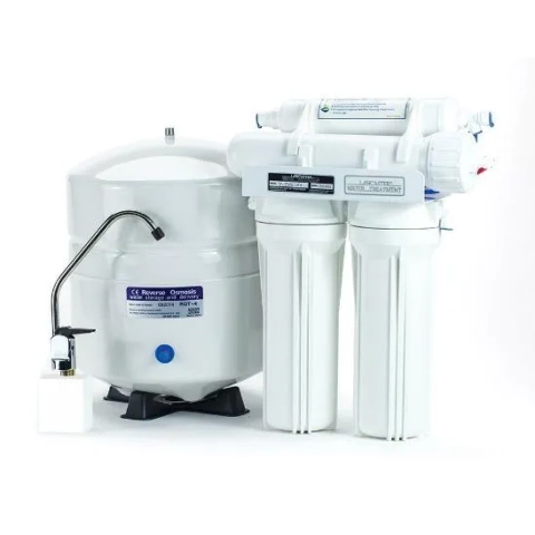 Lancaster Water Treatment RO system featuring a pressurized storage tank and high-purity filters.