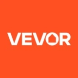 VEVOR corporate brand logo featuring white bold typography on a vibrant orange background
