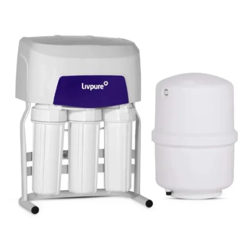 Livpure Neon Plus Under Sink RO Water Purifier multi-stage unit with a pressurized storage tank
