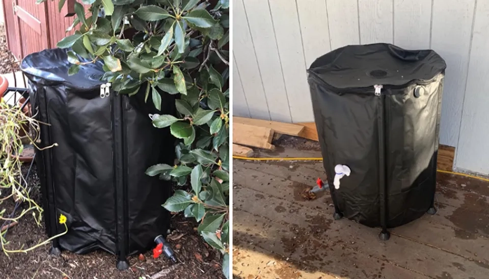 Lostronaut 53 gallon portable water barrel has some spouts that are neat, and also the user found that the seals are tight