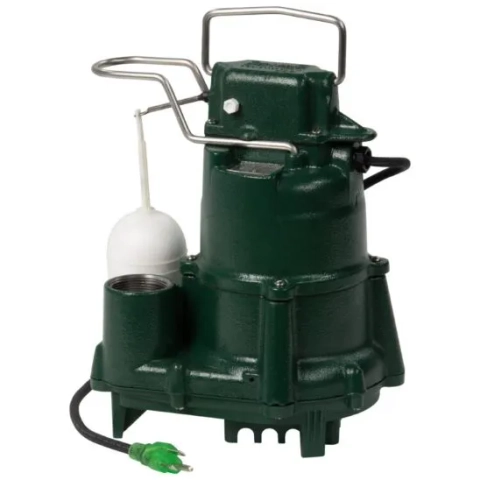 Zoeller 1/2 HP Model M98 automatic sump pump with LED plug and float switch. 