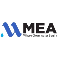 MEA Water Trading logo for residential and commercial water purification systems in Abu Dhabi.