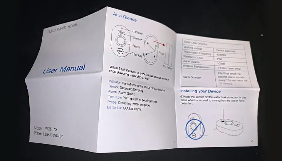 METAK Water Leak Detector Sensor Alarm complicated instructions and difficult to use