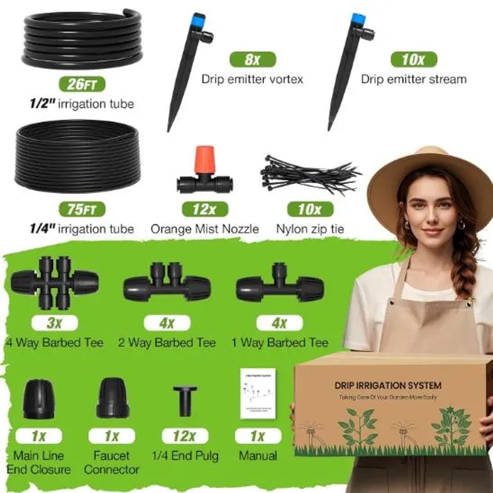 MIXC Greenhouse Micro Drip Irrigation Kit