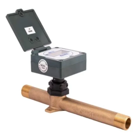 MRT20-T2 flow meter: Gunmetal construction, reset totalizer, 8−100 lt/min flow range for concrete. (Character Count: 108)