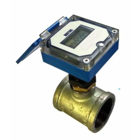 MRTU6 resettable counter: Gunmetal body, 6-digit LCD with flowrate, 1'' BSP male thread. (Character Count: 99)