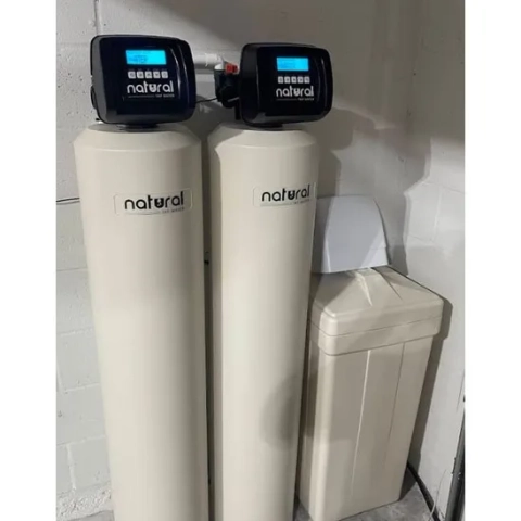 Natural Tap Water dual-tank system combining water softening and advanced carbon filtration media