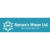 The primary corporate name "Nature's Water Ltd." is written in a single row using a clean, heavy, white title-case serif typeface. The entire line is supported by a thin white horizontal divider line
