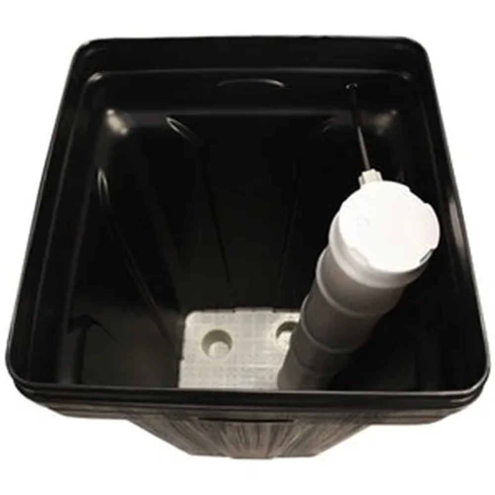 Neo-Pure NPHS-075 High Efficiency Up-Flow Water Softener brine tank interior with float