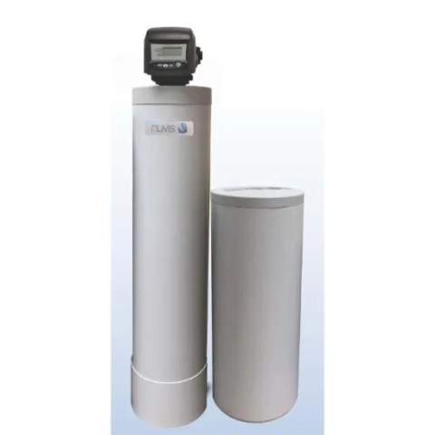 Nuvis A-Series Water Conditioning System with dual tanks and digital control valve.