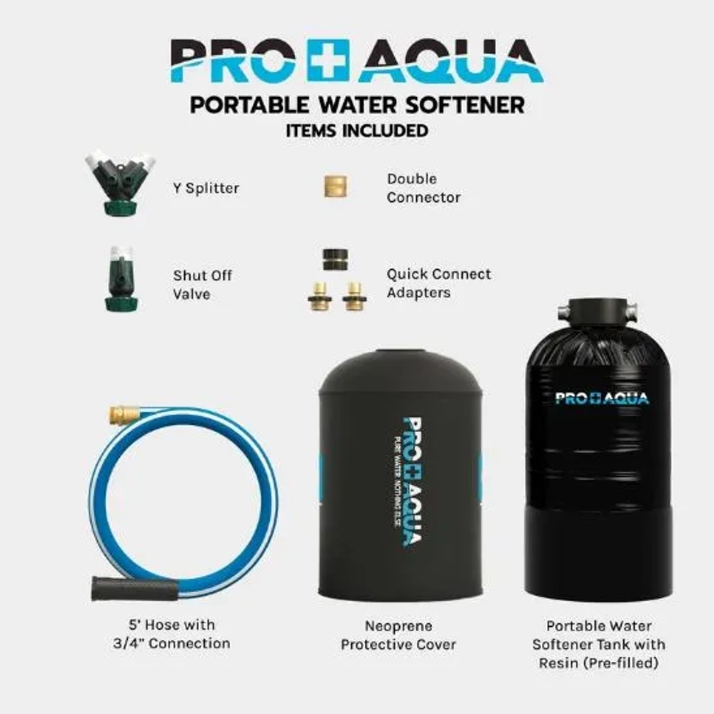 PRO+AQUA WS-P-16 Portable RV Water Softener Pro