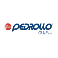Pedrollo Gulf FZE official corporate logo featuring a green gear icon and bold blue typography on white.