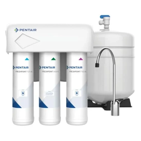 Under-sink Pentair FreshPoint GRO-350B Reverse Osmosis drinking water filter system.